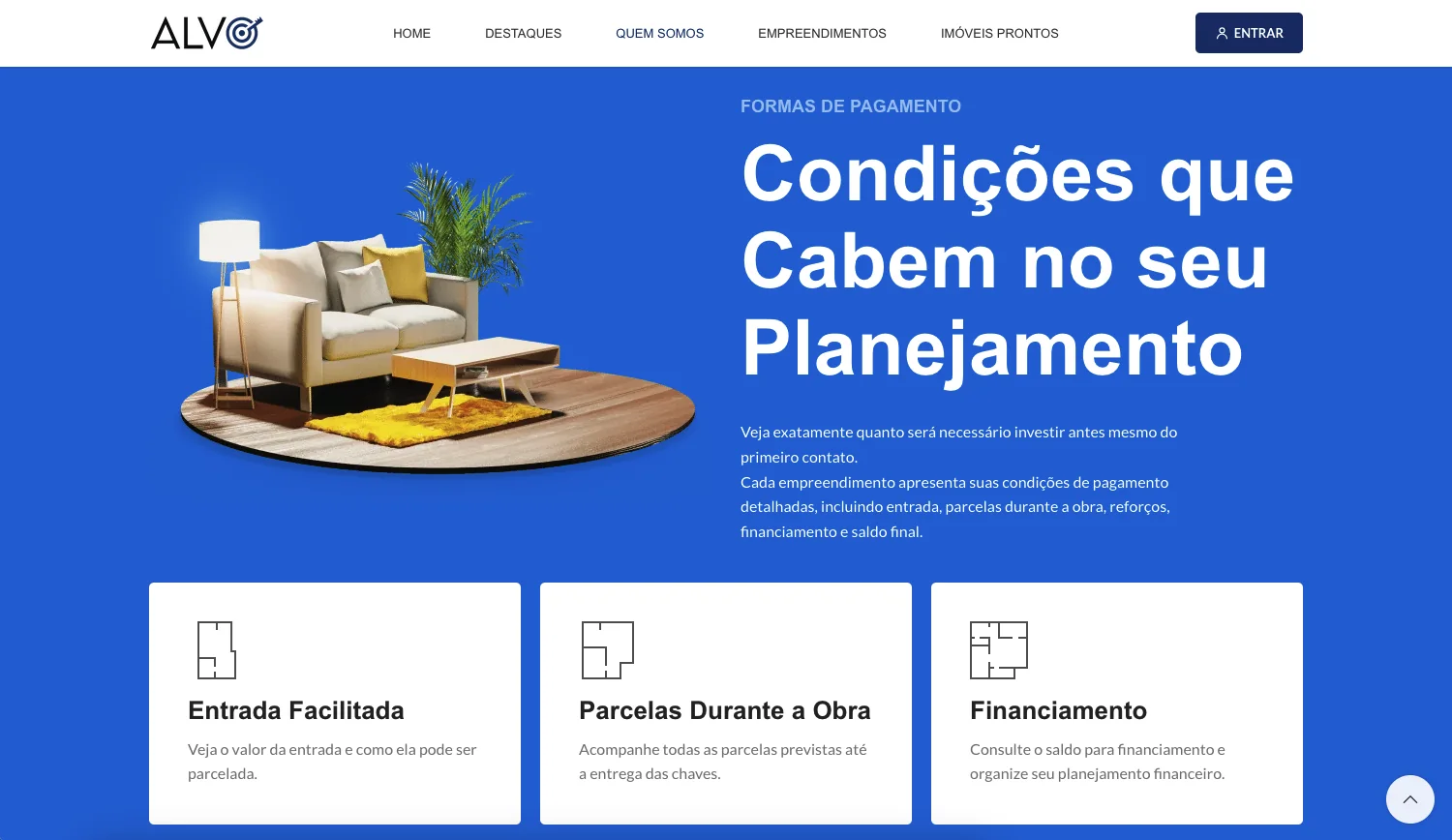 Alvo, condições de pagamento