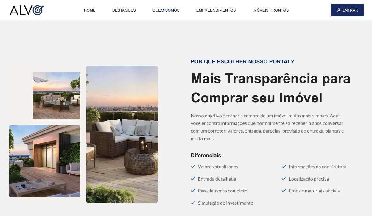 Alvo, diferenciais do portal
